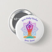 Individueller Yoga-Button mit Namen und Mantra Button (Vorne & Hinten)