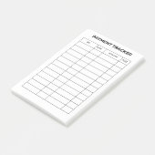 Individueller Zahlungs-Tracker  Post-it Klebezettel (angewinkelt)