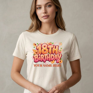 Individuelles 18. Geburtstags-Name Farbige Party-G Tri-Blend Shirt