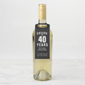 Individuelles 40-jähriges Party Flaschenanhänger (Auf Flasche)