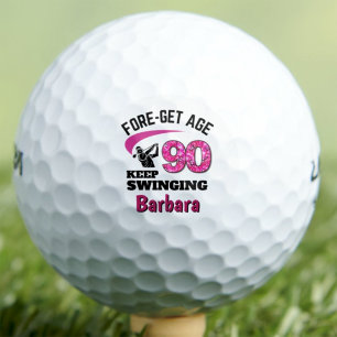 Individuelles 90. Golfer-Geschenk für Mama – Weite Golfball
