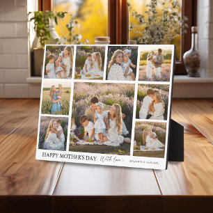 Individuelles 9-Foto-Raster Glückliches Muttertags Fotoplatte