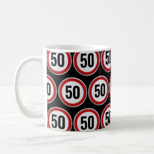 individuelles Alter 50. Geburtstag Geschwindigkeit Kaffeetasse