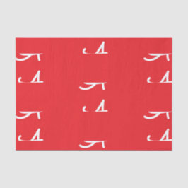 INDIVIDUELLES ANFANGSGEWEBEPAPIER IN ROT UND WEISS SEIDENPAPIER