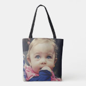 Individuelles Baby Foto Doppelseitige Tasche (Rückseite)