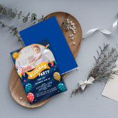 Individuelles Baby Girl Kindergeburtstag Foto Einladung