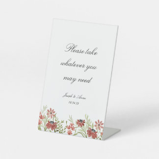 Individuelles Badezimmer-Zeichen in Burgund-Wildbl Sockelschild