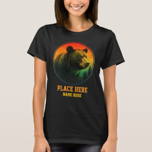 Individuelles Bären-Tier-Ort-Land-Souvenir T-Shirt