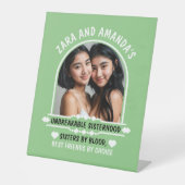 Individuelles Bildgeschenk für Ihre Schwestern Sockelschild (Vorderseite)