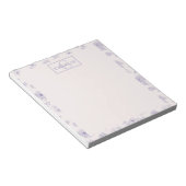 Individuelles botanisches Monogramm personalisiert Notizblock (angewinkelt)