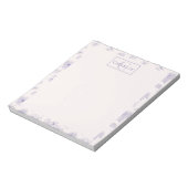Individuelles botanisches Monogramm personalisiert Notizblock (Rotiert)
