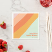Individuelles Brautparty der Retro Pastel Geometri Serviette (Beispiel)
