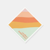 Individuelles Brautparty der Retro Pastel Geometri Serviette (Ecke)