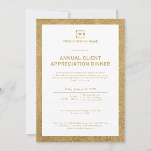 Individuelles Business Corporate Event Party Einladung (Vorderseite)