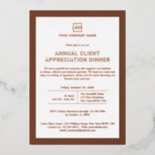 Individuelles Business Corporate Event Party Folieneinladung (Vorderseite)