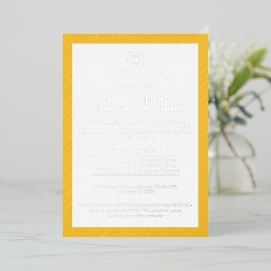 Individuelles Business Corporate Event Party Folieneinladung (Stehend vorne)