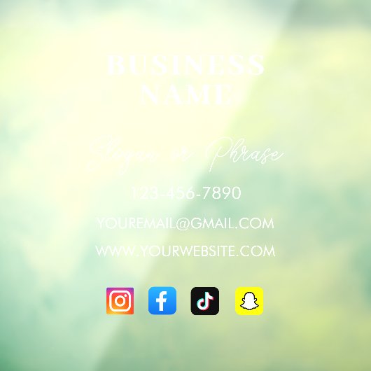 Individuelles Business Window Decal - Ihr Unterneh Fensteraufkleber (Blatt 3)