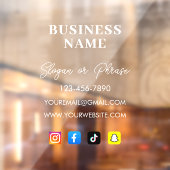 Individuelles Business Window Decal - Ihr Unterneh Fensteraufkleber (Blatt 2)