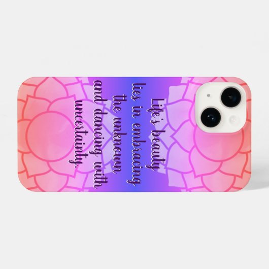 Individuelles Chakra-Design Inspiration Zitat iPhone Hülle (Rückseite (Horizontal))