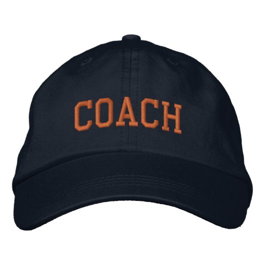 Individuelles Coach-Geschenk Bestickte Baseballkappe (Vorderseite)