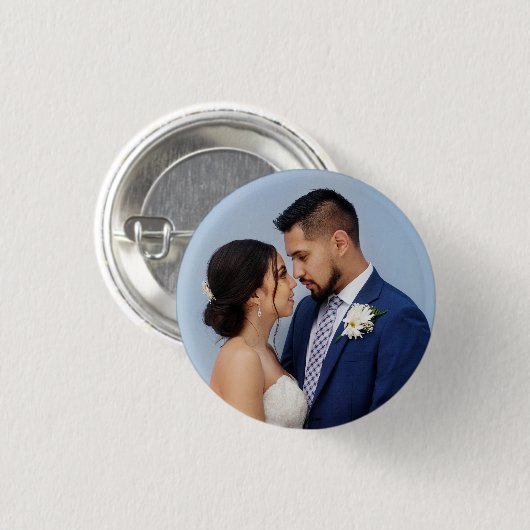 individuelles Couple Wedding Foto Button (Vorne & Hinten)