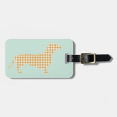 Individuelles Dachshund-Gepäckanhänger - Creme-Gin Gepäckanhänger (Vorderseite horizontal)