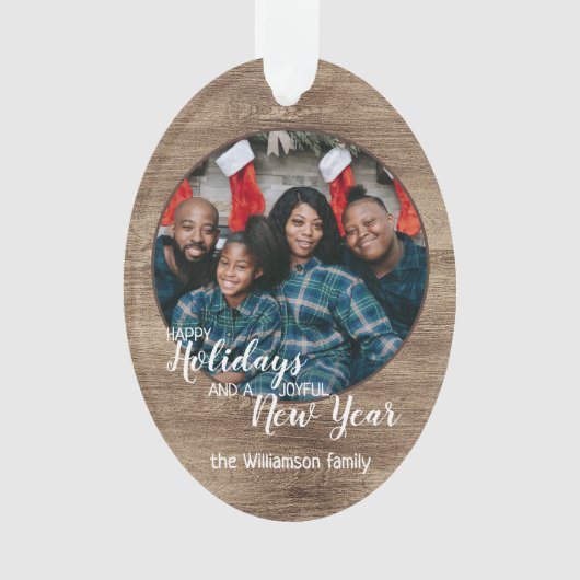 Individuelles Design der rustikalen Urlaubssaison Ornament (Vorderseite)