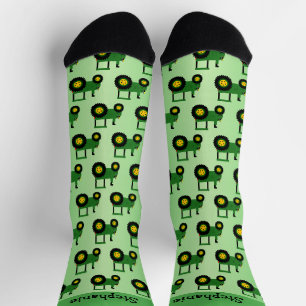 Individuelles Design Grüner Traktor Socken