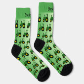 Individuelles Design Grüner Traktor Socken (Rechts)
