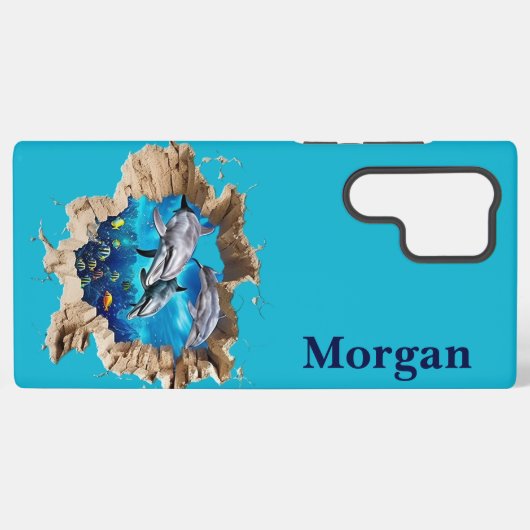 Individuelles Dolphin-Design - Geschenk für Kinder Samsung Galaxy Hülle (Rückseite (Horizontal))