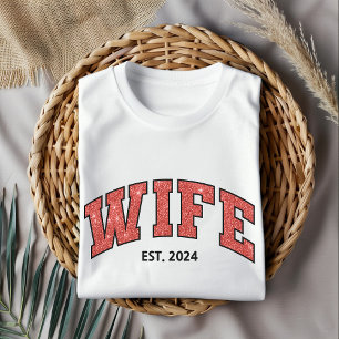 Individuelles Ehefrau-Shirt, Jahrestag- und Geburt T-Shirt