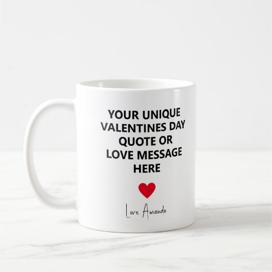 Individuelles, einzigartiges Husband-Valentinstag- Kaffeetasse (Links)