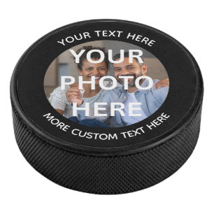 Individuelles, Einzigartiges Personalisiertes Foto Eishockey Puck