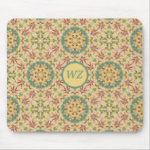 Individuelles elegantes Blumenmuster Kaleidoskop Mousepad (Vorne)