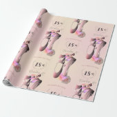 Individuelles Event mit Ballerina Toe Shoes Geschenkpapier (Ungerollt)