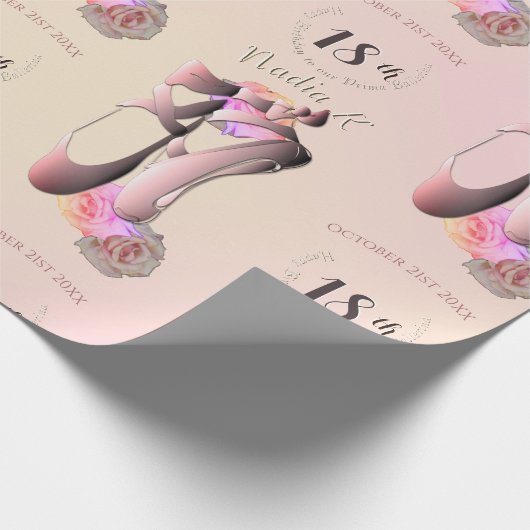 Individuelles Event mit Ballerina Toe Shoes Geschenkpapier (Ecke)