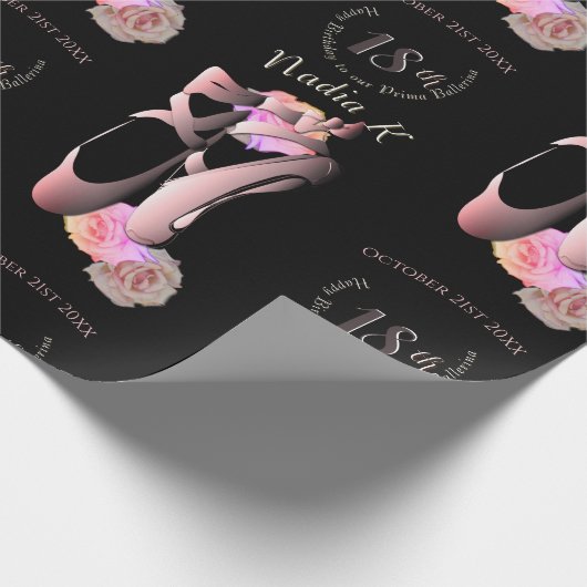 Individuelles Event mit Ballerina Toe Shoes Geschenkpapier (Ecke)