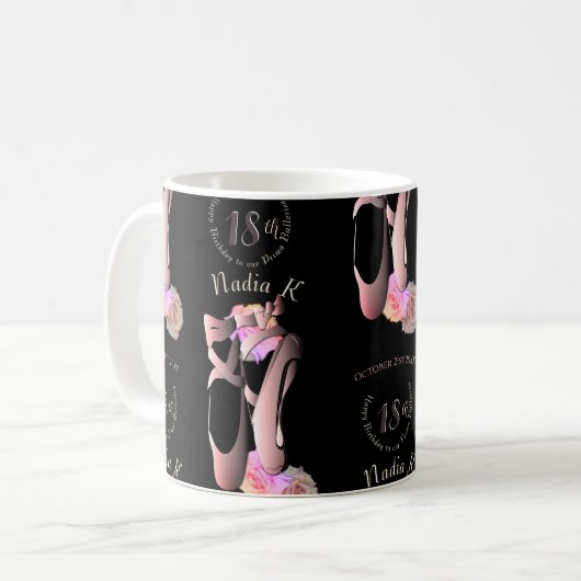 Individuelles Event mit Ballerina Toe Shoes Kaffeetasse (Vorderseite Links)