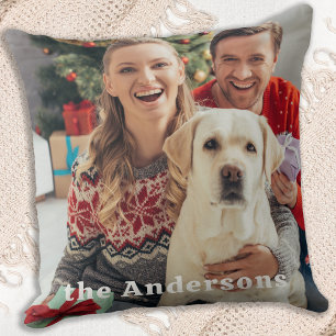 Individuelles Familienfoto Personalisiertes einfac Kissen