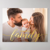 Individuelles Familienportrait Real Gold-Skript Foliendrucke (Vorderseite)