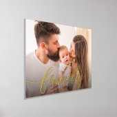 Individuelles Familienportrait Real Gold-Skript Foliendrucke (Ablage )