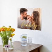 Individuelles Familienportrait Real Gold-Skript Foliendrucke (Ablage(Küche))