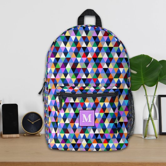 Individuelles Farbiges geometrisches Muster - Back Bedruckter Rucksack