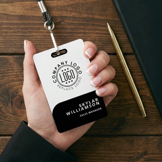 Individuelles Firmenlogo Mitarbeitername Staff Tag Ausweis