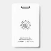 Individuelles Firmenlogo Mitarbeitername Staff Tag Ausweis (Rückseite)