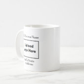 Individuelles Firmenlogo und Informationen Kaffeetasse (Vorderseite Links)