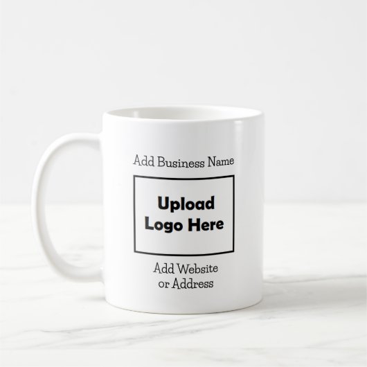 Individuelles Firmenlogo und Informationen Kaffeetasse (Links)