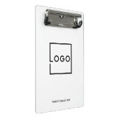 Individuelles Firmenschild mit individuellem Text Mini Klemmbrett (Schrägansicht)