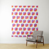 individuelles Firmensignet Instagram-Hintergrundbi Wandteppich (Beispiel)