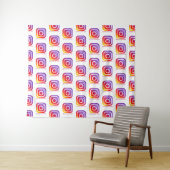 individuelles Firmensignet Instagram-Hintergrundbi Wandteppich (Beispiel (Horizontal))